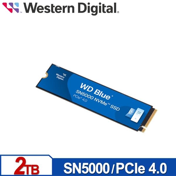 WD 藍標SN5000 2TB M.2 PCIe 4.0 NVMe SSD 固態硬碟WDS200T4B0E | WD