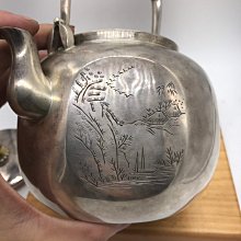已讓藏』日本老銀壺大師/中川淨益造六角雕刻銀瓶1.2L 底款淨益方