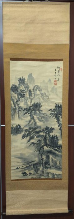 回流乙卯年年臺灣畫家殷錦山手繪山水畫一幅特惠288 保真回流假一