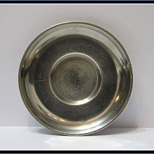 勇福堂》】日本茶道具－三世秦藏六造【純錫圓式茶托5客】共箱－重430