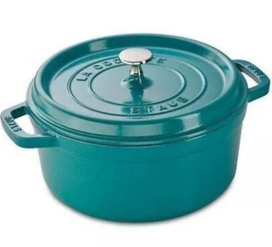 法國Staub La Cocotte 鑄鐵鍋(薄荷綠) Mint Gree 24cm 琺瑯鍋圓形湯鍋