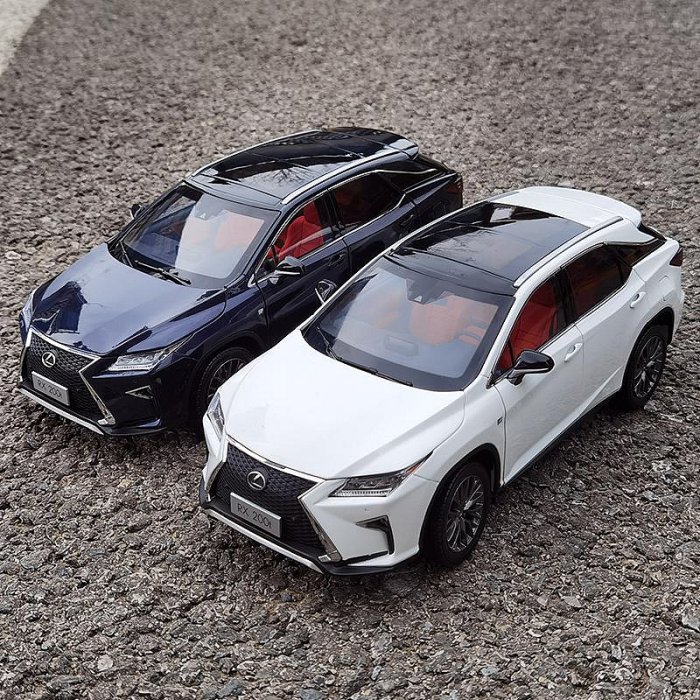 限定版1/18 レクサスRX450h+ ミニカー 模型 完成品 展示台付き 白 Lexus RX