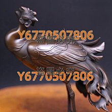 明治時代金工師加納晴雲作《蠟型鑄銅制鳳凰香爐》 日本古美術
