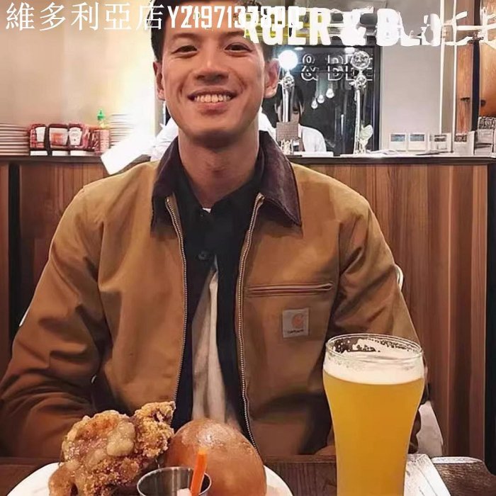 Carhartt卡哈特外套秋冬男女情侶底特律重磅翻領星際穿越工裝夾克