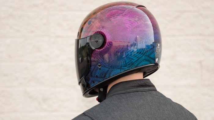 bell bullitt helmet hart luck metallic bubbles Solid Street Gloss Gold Flake Motor Sports Zone Weather youre riding a cafe racer Bullitt GT