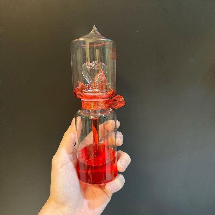 *立騰玻璃*現貨 新款愛情溫度計 液氣相交換實驗器 手握愛情溫度計 物理實驗 創意禮物 感溫瓶