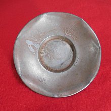 古錫 大型茶托 龍閣陳永高老店 唐物 梅型 ５客 古美術 日本古美術】梅花型古錫茶托乾茂號5客天然薌沉香檀香茶器香道具