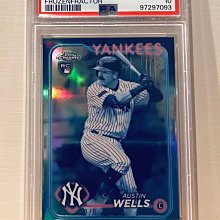 PSA10 2024 Topps Chrome Austin Wells RC 大物捕手 冷凍亮/5 Frozenfractor 超級稀少 SSP 完美鑑定卡