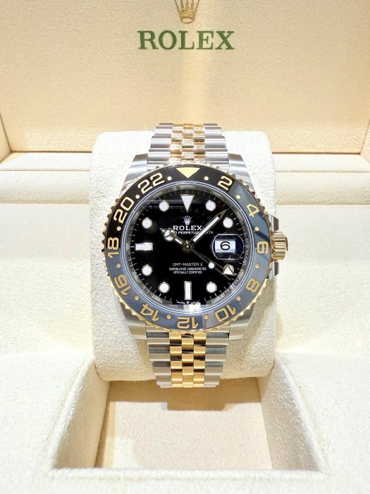 【北林流當品】ROLEX 勞力士 126713GRNR GMT-Master II 皮蛋圈 半金五珠帶 2023年新式保卡