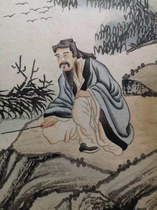 清代名人字畫《黃山壽作品》 老字畫國畫人物畫清代老畫，黃山壽（1855
