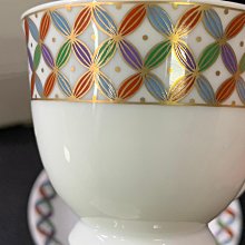 送料無料 明治～大正九谷焼　手描き松鶴紋杯台/盃台5客　完品無傷 藏舊尋寶屋】老日本九谷燒五彩小紋瓷咖啡杯盤組附原裝紙盒跟介紹(一元