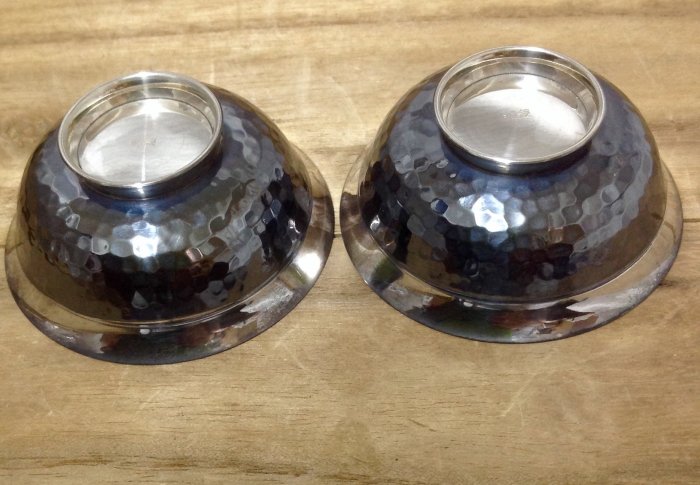 純銀　約358g　三ツ重　銀盃　銀杯 純銀杯 純銀 約358g 三ツ重 銀盃 銀杯 純銀盃 純銀 純銀水杯足銀999