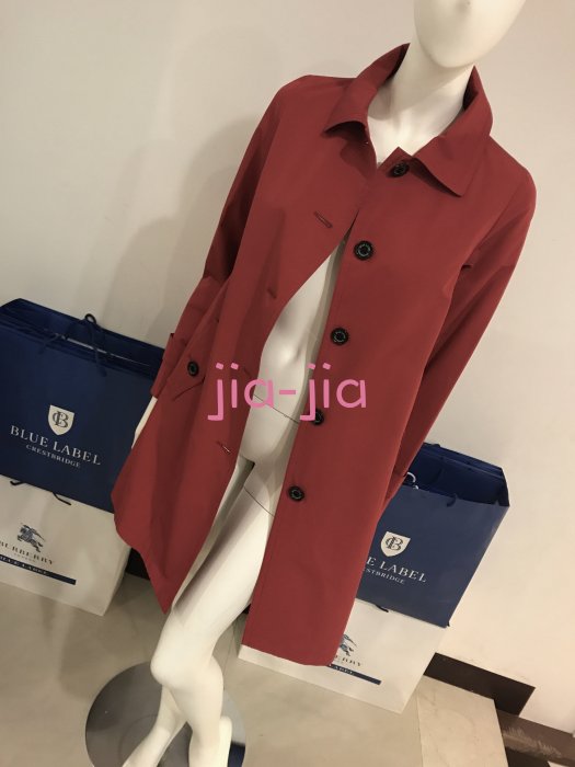 BURBERRY藍標新品牌BLUE LABEL CRESTBRIDGE 單排扣中長腰帶風衣sale