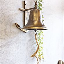 銅製門鈴(大) 仿古金屬船錨造型蜂鳥風水鈴銅鈴敲鐘出菜鈴水手風造型鈴