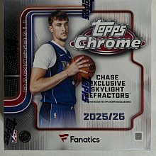 2025-26 Topps Chrome Basketball Mega Box (Fanatics 獨家版) 一盒 RC 獨行俠 新秀