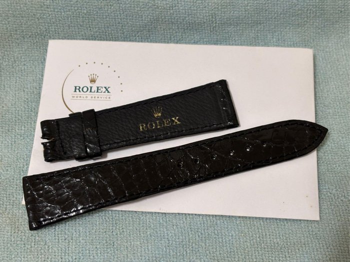 Rolex原廠鱷魚皮錶帶20收16mm~1601,16014,16234,1803,18038,18238,18039,18239~
