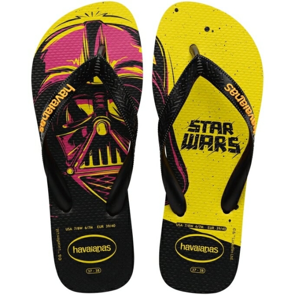 havaianas 哈瓦士 巴西人字拖 男款 Star wars 黃黑 星際大戰 黑武士 達斯維達【南風百貨】