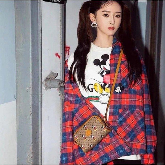 全新法國正品 Disney x Gucci 聯名 米奇 Supreme 相機包 602536 現貨