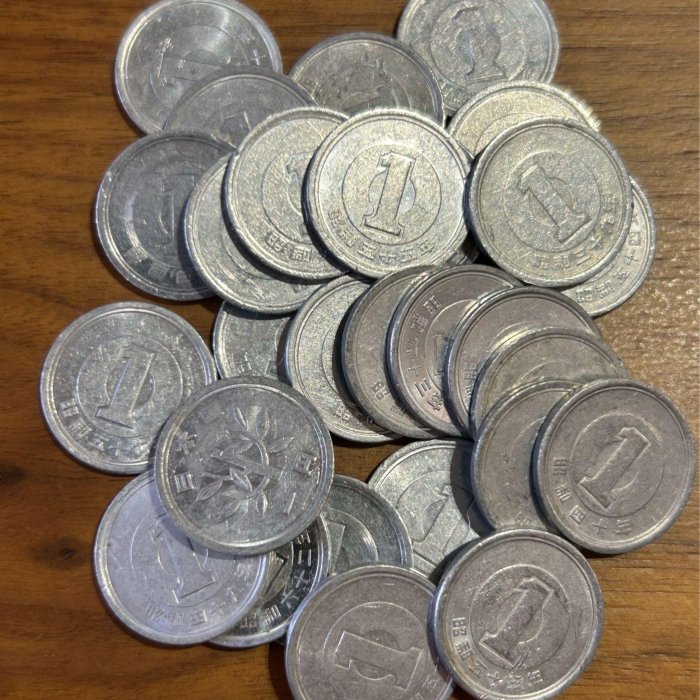 H2Shop】日本Japan 日幣日元1円昭和37-63年1962-1988年Yen 竹子圖案鋁