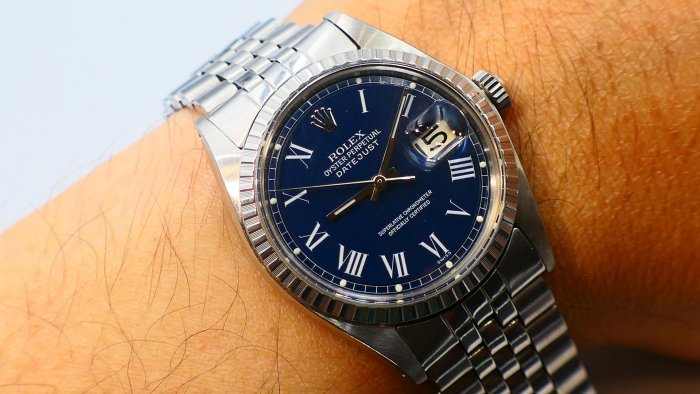 【美好時光】停產逸品ROLEX 1603超罕見藍色buckley印刷大羅馬面盤極美品!RSC洗油保養完成!