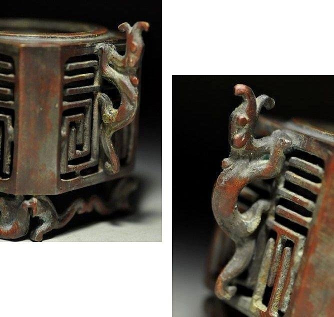 香爐-大明宣德年製《壽字鏤空銅爐》 | Yahoo拍賣