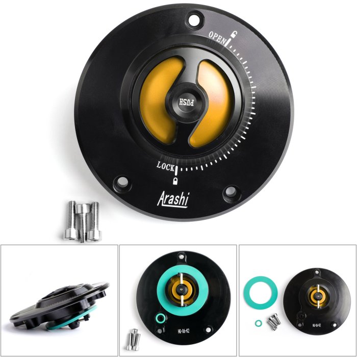 《極限超快感!!》Kawasaki Z750/R Z800 Z1000/SX 2007-2016 鋁合金快拆式油箱蓋 黑金 特價回饋!!