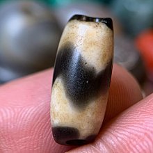 嚴選清代藏傳老料器虎牙天珠，門頭古舊包漬風味足大磨損料器虎牙老料器