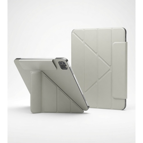 SwitchEasy Origami iPad 全方位支架保護殼， iPad Pro 11黑/ 2024 iPad Pro 11星光白/iPad 10.9， 灰