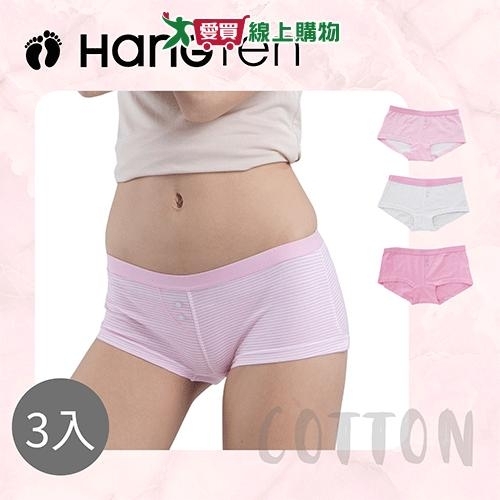 Hang ten 舒適包臀平口褲M~XL(3件組) 吸汗透氣 舒適清爽 四角褲 女內褲【愛買】