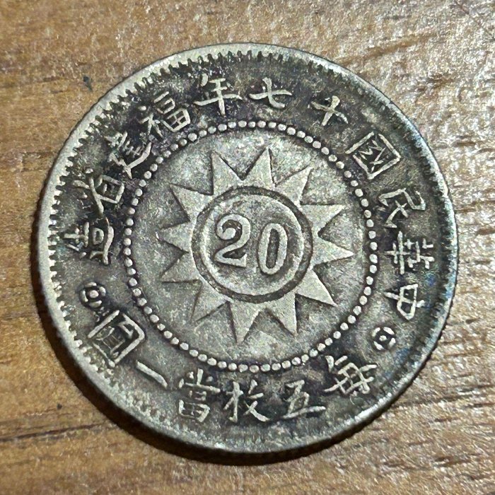 【H2Shop】中國 民初 民國十七年 17年 1928年 2角 20分 20文 貳角 福建省造 廣州黃花岡烈士紀念幣 銀幣 錢幣 硬幣