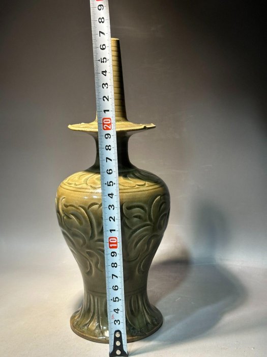 耀州窯淨瓶刻花瓶北宋青釉| Yahoo拍賣