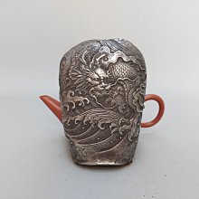 「點銅乾茂自造」古錫製，清時代 清乾茂款海棠形錫茶倉- 沐澤古美術