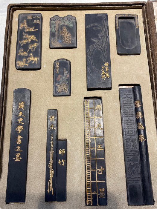 嚴選清時期墨曹素功老墨《書卷墨》，80年代珍稀庫存凈重19.57克徽歙製