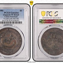 中国銀幣　四川省造光緒元寶庫平七錢二分 PCGS 鑑定済　本物　レア 四川省造光绪元宝库平七钱二分银币,兔龙版PCGS VF30 - 宜和拍卖