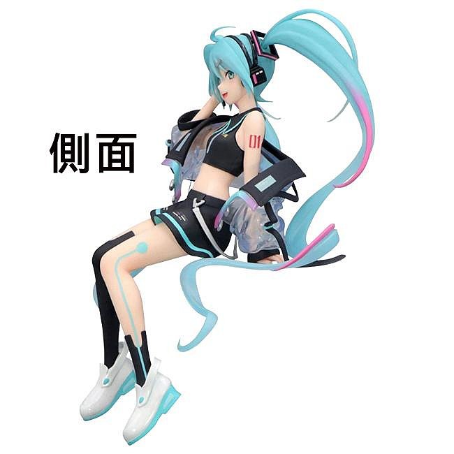 初音未來泡麵蓋公仔Neon Cyber Ver. 公仔模型16cm 坐姿公仔坐坐