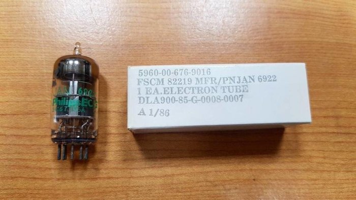 杰士音響】庫存新品真空管Philips 菲利浦JAN 6922，6DJ8軍規管，庫存量