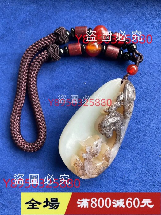 和田玉籽料望子成龍小把件手工雕刻題材新穎設計精巧和田玉帶皮籽回流