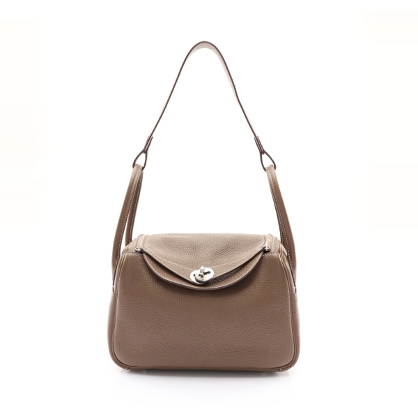 HERMES 愛馬仕 Lindy 26 肩背包 大象灰 Clemence牛皮 D刻 銀扣 H073428CK18 【二手名牌BRAND OFF】