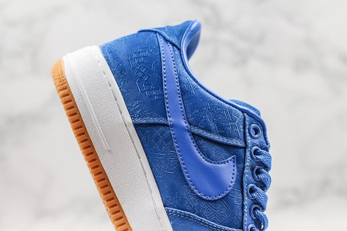 Air Force Clot Blue On Feet Nike AF1 Low Clot Blue Silk