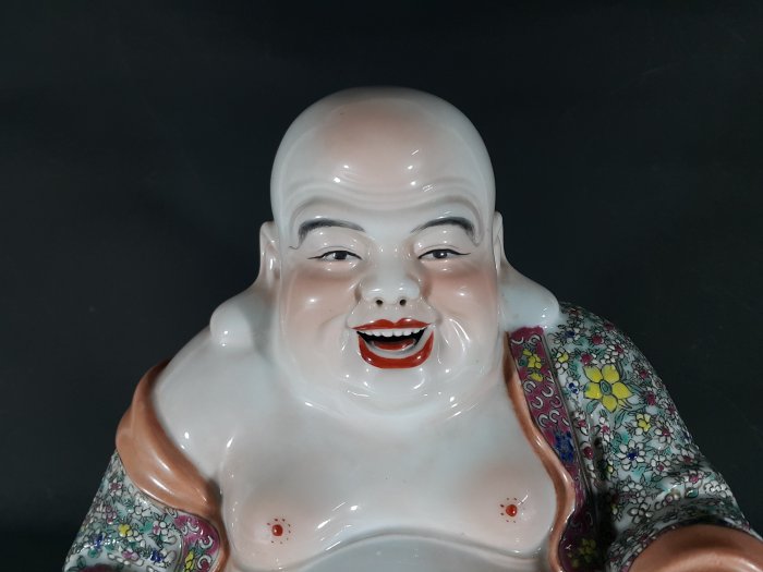 銀九藝] 古瓷陶瓷民國瓷粉彩瓷福建會館游長子造彌勒佛| Yahoo拍賣