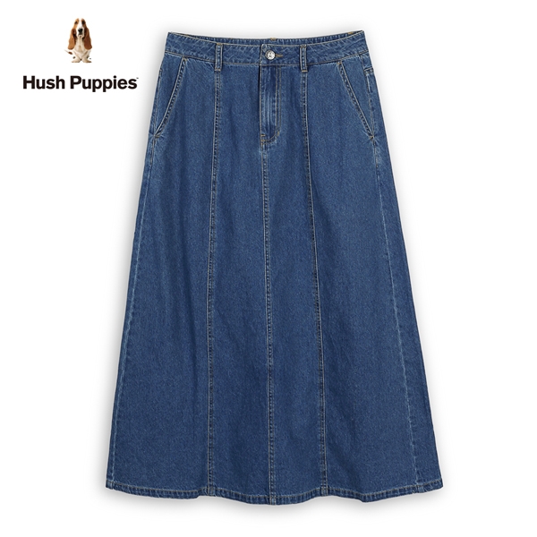 Hush Puppies 長裙 女裝剪接後開岔牛仔中長裙