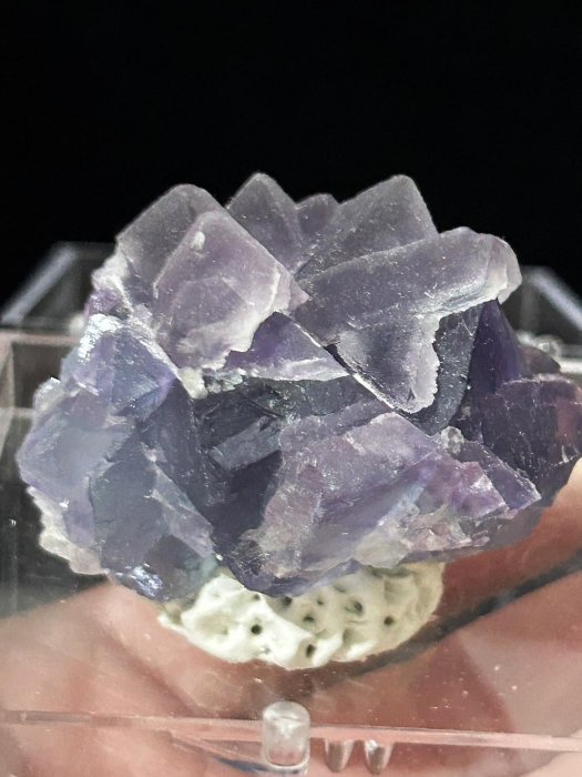 紫螢石-浙江武義八面體紫螢石#1~天然超美深紫色螢石原礦、標本| Yahoo拍賣