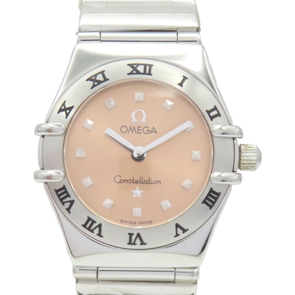 OMEGA 歐米茄 Constellation Mini My Choice 腕錶 粉色錶盤 不鏽鋼 1561.61 【二手名牌BRAND OFF】