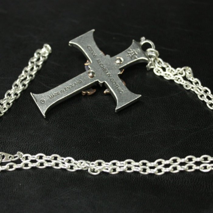 ALCHEMY Necklace 英國品牌手工飾品，No. P470 Croix de Lile 金屬銀錫 