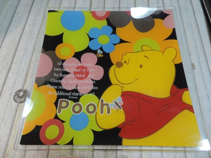 ~早期收藏~ Pooh 小熊維尼 花朵 10吋玻璃水果盤 彩繪玻璃 藝術玻璃 水晶玻璃