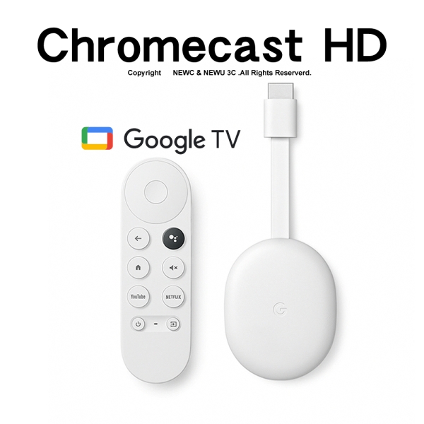 Google Chromecast 支援Google TV 四代電視盒HD播放器(支援Google TV