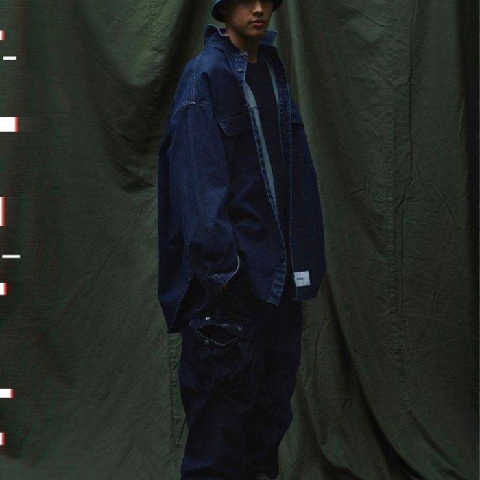 希望商店】WTAPS WCPO 01 LS COTTON DENIM 22AW 重磅水洗丹寧襯衫