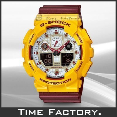 時間工廠 無息分期 CASIO G-SHOCK 夏日亮彩 街頭時尚新浪朝 GA-100CS-9 (100 CS 9A 9