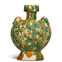 明時代 紅地黄彩龍文水注 大明嘉靖年製在銘 明嘉靖