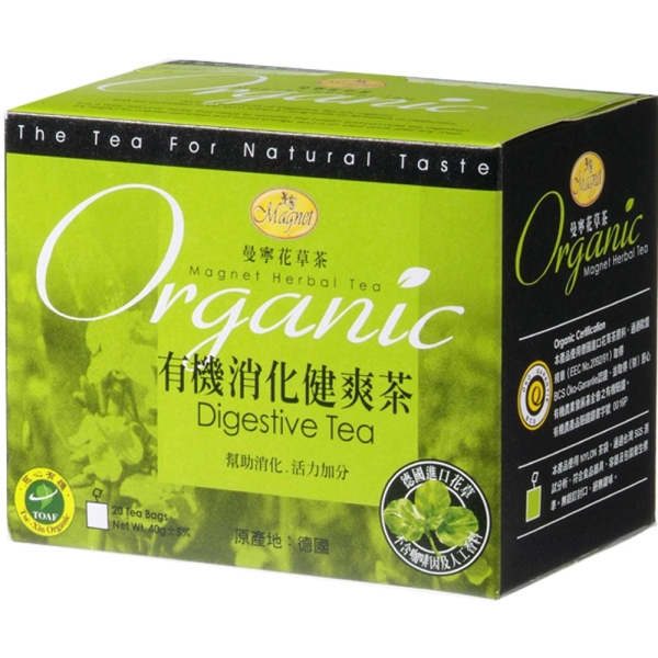 《曼寧花草茶》有機消化健爽茶 (2g*20茶包/盒) 6盒 德國